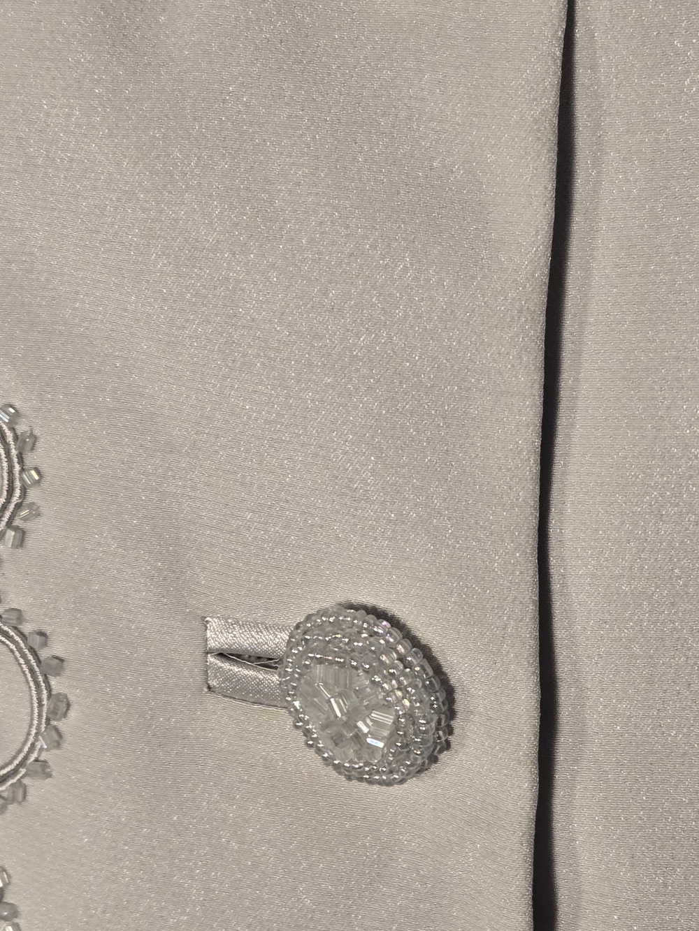 Beau Marc Light Gray Embroidered Women's Blazer Church Apparel - Picture 6 of 11